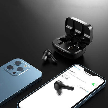 Choetech TWS wireless headphones with solar panel black (BH-T09)_4
