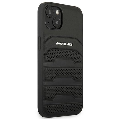 AMG AMHCP14MGSEBK iPhone 14 Plus 6,7 "black / black hardcase Leather Debossed Lines_3