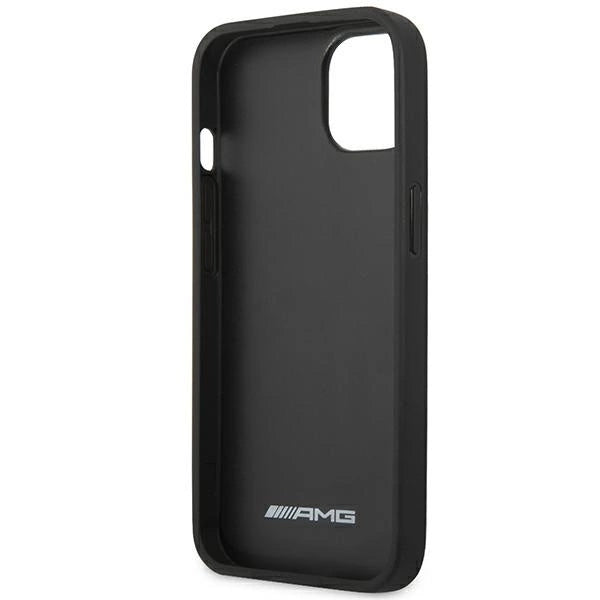 AMG AMHCP14MGSEBK iPhone 14 Plus 6,7 "black / black hardcase Leather Debossed Lines_6