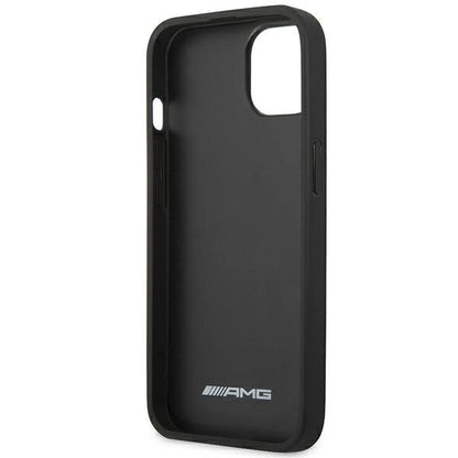 AMG AMHCP14MGSEBK iPhone 14 Plus 6,7 "black / black hardcase Leather Debossed Lines_6