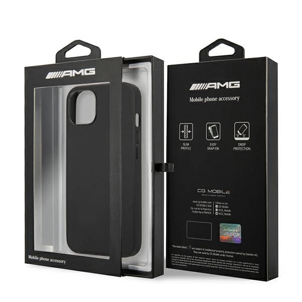AMG AMHCP14SDOLBK iPhone 14 6.1 "black / black hardcase Leather Hot Stamped_7