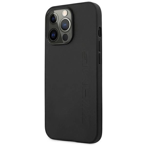 AMG AMHCP14XDOLBK iPhone 14 Pro Max 6.7 "black / black hardcase Leather Hot Stamped_1