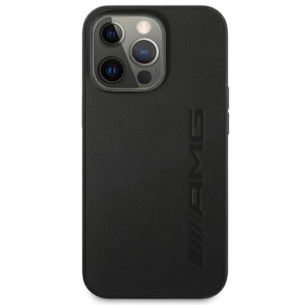 AMG AMHCP14XDOLBK iPhone 14 Pro Max 6.7 "black / black hardcase Leather Hot Stamped_2