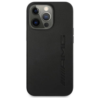 AMG AMHCP14XDOLBK iPhone 14 Pro Max 6.7 "black / black hardcase Leather Hot Stamped_2