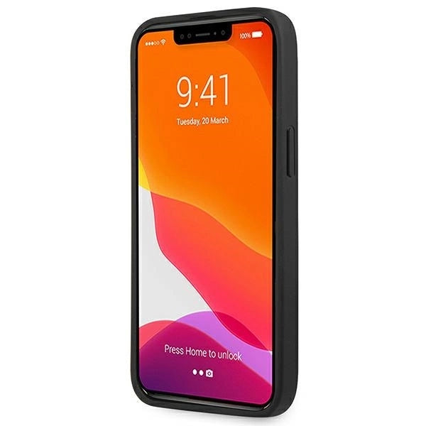 AMG AMHCP14XDOLBK iPhone 14 Pro Max 6.7 "black / black hardcase Leather Hot Stamped_4