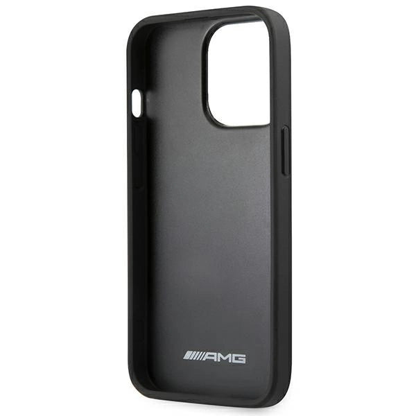 AMG AMHCP14XDOLBK iPhone 14 Pro Max 6.7 "black / black hardcase Leather Hot Stamped_6