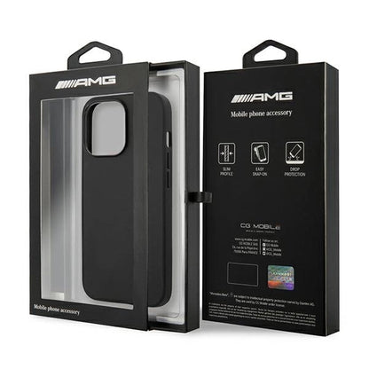 AMG AMHCP14XDOLBK iPhone 14 Pro Max 6.7 "black / black hardcase Leather Hot Stamped_7