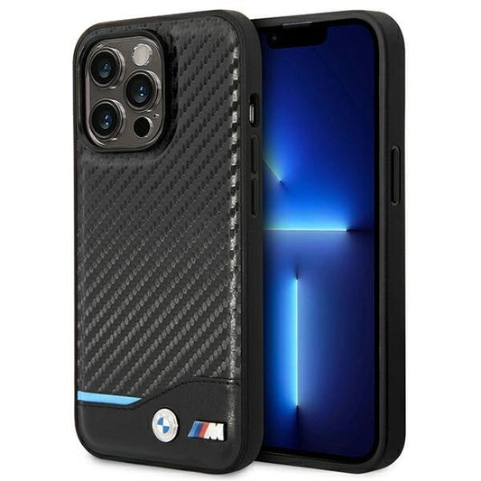 Case BMW BMHCP14L22NBCK iPhone 14 Pro 6.1 &quot;black / black Leather Carbon_0