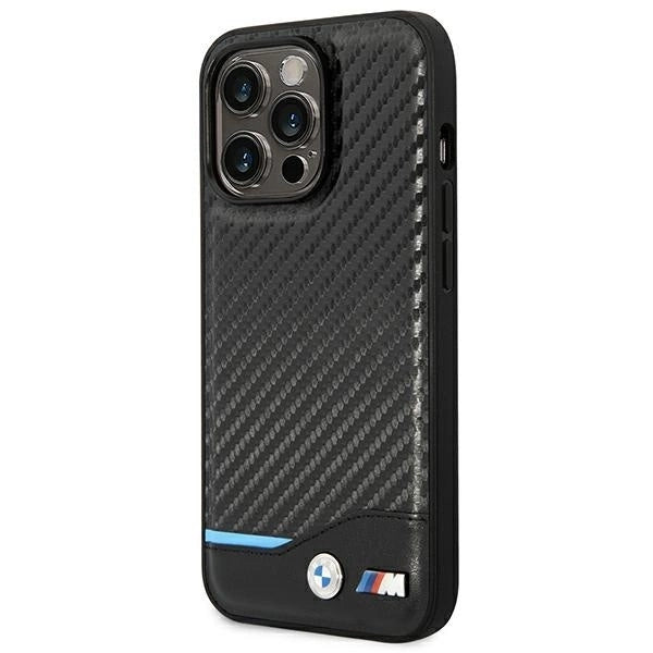 Case BMW BMHCP14L22NBCK iPhone 14 Pro 6.1 &quot;black / black Leather Carbon_1
