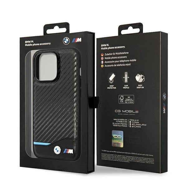 Case BMW BMHCP14L22NBCK iPhone 14 Pro 6.1 &quot;black / black Leather Carbon_7