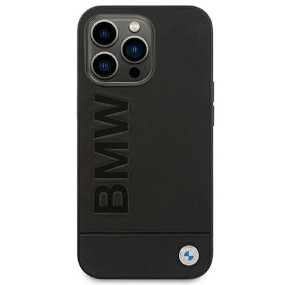 Case BMW BMHCP14LSLLBK iPhone 14 Pro 6.1 "black / black Leather Stamp_2