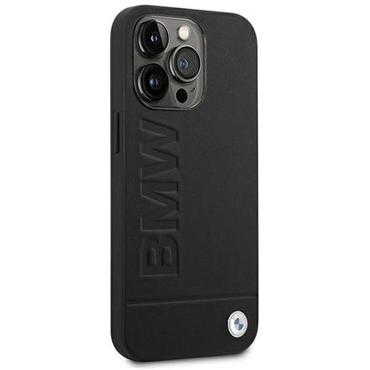 Case BMW BMHCP14LSLLBK iPhone 14 Pro 6.1 "black / black Leather Stamp_3