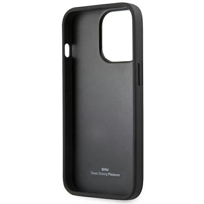 Case BMW BMHCP14LSLLBK iPhone 14 Pro 6.1 "black / black Leather Stamp_6