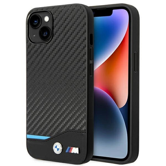 Case BMW BMHCP14S22NBCK iPhone 14 6.1 &quot;black / black Leather Carbon_0