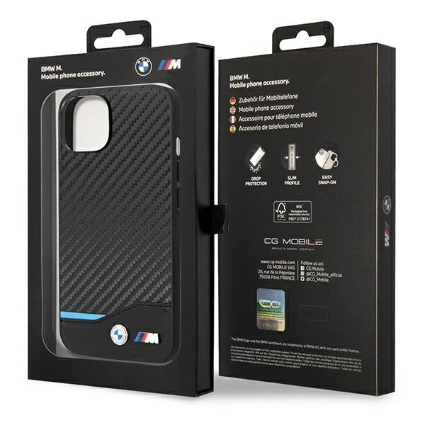 Case BMW BMHCP14S22NBCK iPhone 14 6.1 &quot;black / black Leather Carbon_7