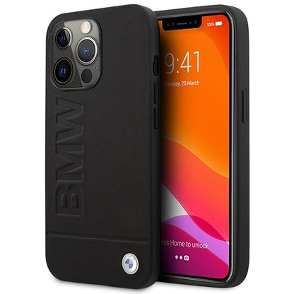 Etui BMW BMHMP14LSLLBK iPhone 14 Pro 6,1" czarny/black hardcase Signature Logo Imprint Magsafe_0