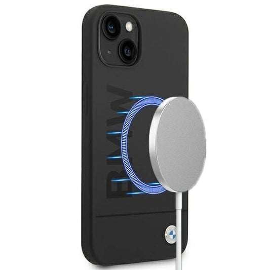Case BMW BMHMP14MSLBLBK iPhone 14 Plus 6.7 &quot;black / black hardcase Silicone Signature Logo Magsafe_0