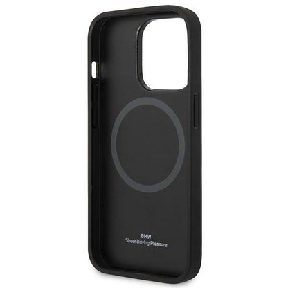 Etui BMW BMHMP14XSLLBK iPhone 14 Pro Max 6,7" czarny/black hardcase Signature Logo Imprint Magsafe_6