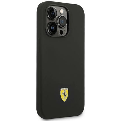 Ferrari FEHCP14LSIBBK iPhone 14 Pro 6.1&quot; black/black hardcase Silicone Metal Logo_3