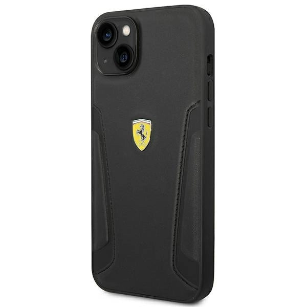 Ferrari FEHCP14MRBUK iPhone 14 Plus 6.7" black/black hardcase Leather Stamp Sides_1
