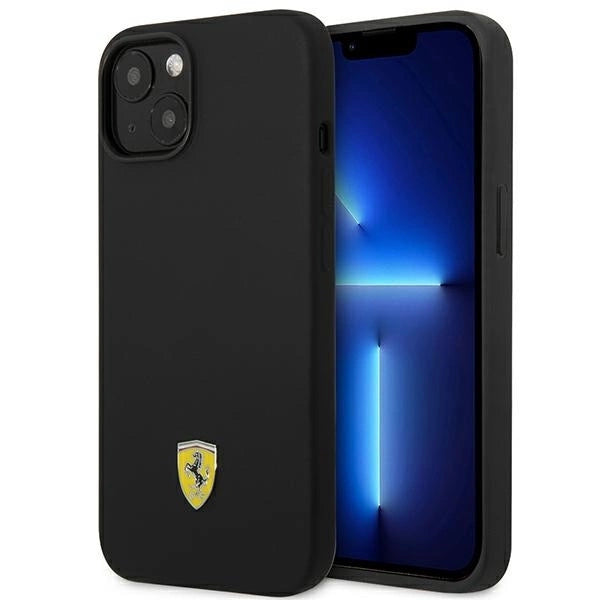 Ferrari FEHCP14SSIBBK iPhone 14 6.1" black/black hardcase Silicone Metal Logo_0