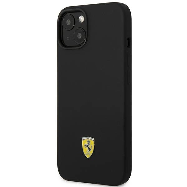 Ferrari FEHCP14SSIBBK iPhone 14 6.1" black/black hardcase Silicone Metal Logo_1
