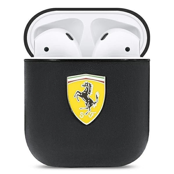 Ferrari FESA2LEBK AirPods cover black/black On Track Leather_1