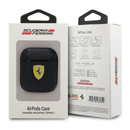 Ferrari FESA2LEBK AirPods cover black/black On Track Leather_3
