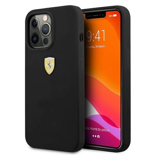 Ferrari FESSIHCP13XBK iPhone 13 Pro Max 6.7&quot; black/black hardcase Silicone_0