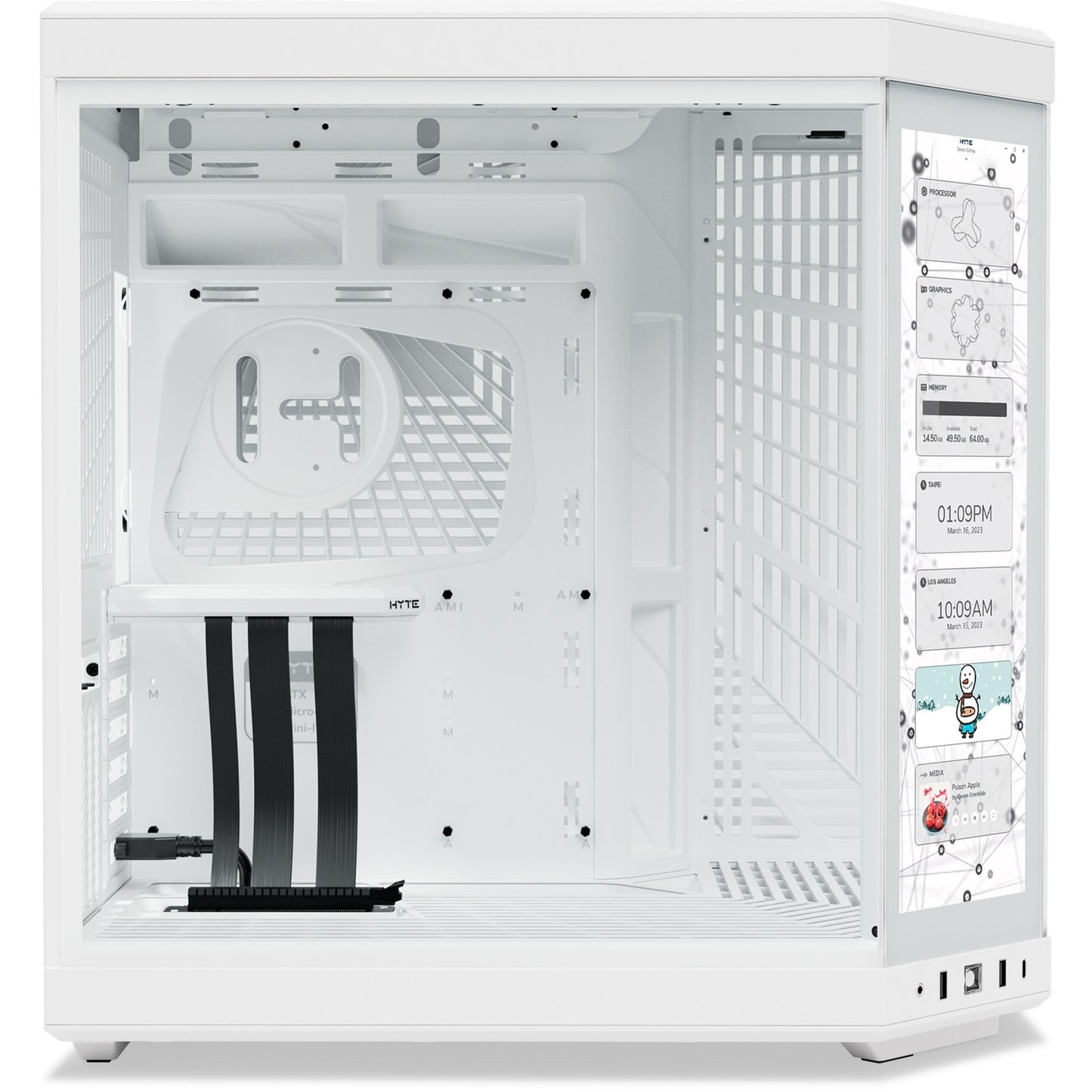 Caixa EATX Hyte Y70 Touch Infinite Vidro Temperado Branca