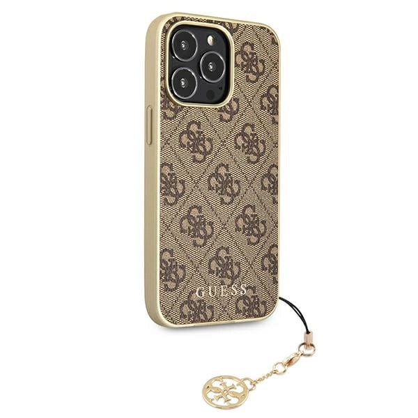 Guess GUHCP13LGF4GBR iPhone 13 Pro / 13 6.1 "brown / brown hardcase 4G Charms Collection_3