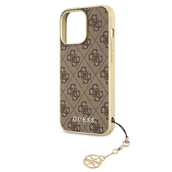 Guess GUHCP13LGF4GBR iPhone 13 Pro / 13 6.1 "brown / brown hardcase 4G Charms Collection_5