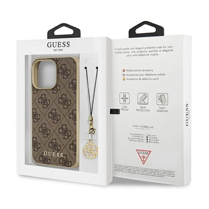 Guess GUHCP13LGF4GBR iPhone 13 Pro / 13 6.1 "brown / brown hardcase 4G Charms Collection_7
