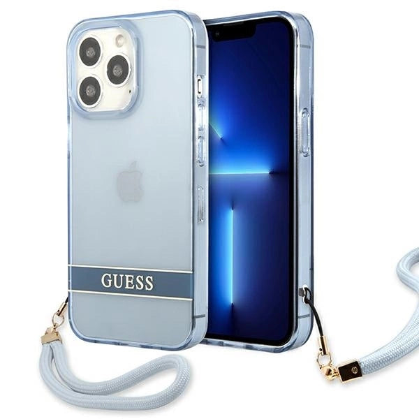 Guess GUHCP13LHTSGSB iPhone 13 Pro / 13 6,1 "blue / blue hardcase Translucent Stap_0