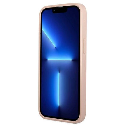 Guess GUHCP13MPSATPP iPhone 13 6.1 "pink / pink hardcase SaffianoTriangle Logo Cardslot_4