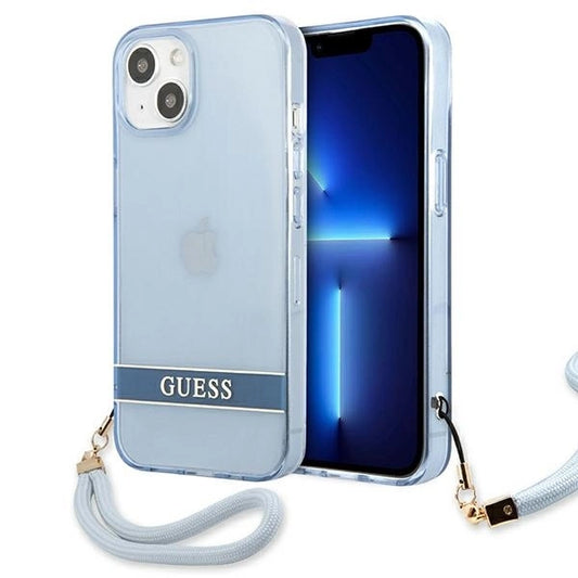 Guess GUHCP13SHTSGSB iPhone 13 mini 5,4 &quot;blue / blue hardcase Translucent Stap_0