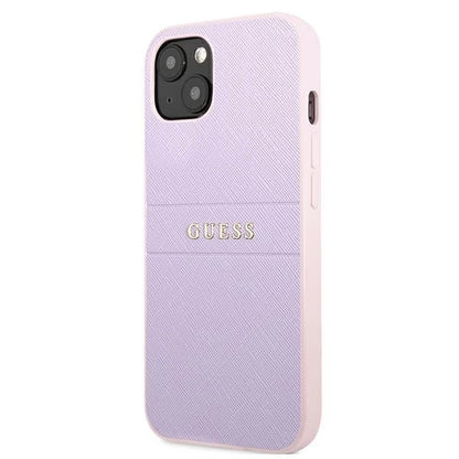 Guess GUHCP13SPSASBPU iPhone 13 mini 5,4 &quot;purple / purple Saffiano Hot Stamp &amp; Metal Logo_1