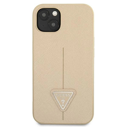 Guess GUHCP13SPSATLE iPhone 13 mini 5,4 "beige / beige hardcase SaffianoTriangle Logo_2