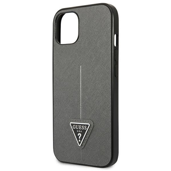 Guess GUHCP13SPSATLG iPhone 13 mini 5,4 "silver / silver hardcase SaffianoTriangle Logo_5