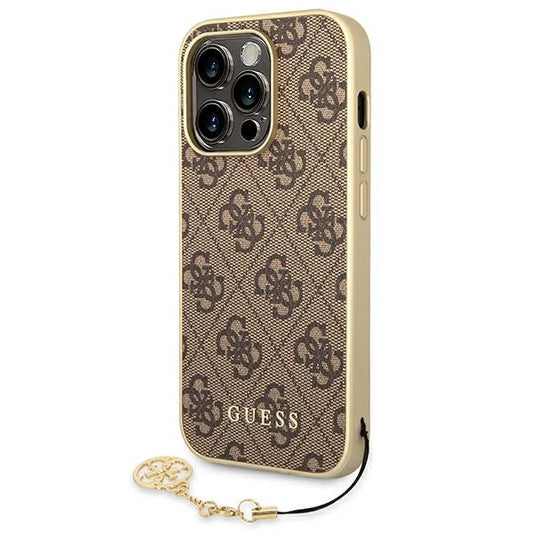 Guess GUHCP14LGF4GBR iPhone 14 Pro 6.1 &quot;brown / brown hardcase 4G Charms Collection_0