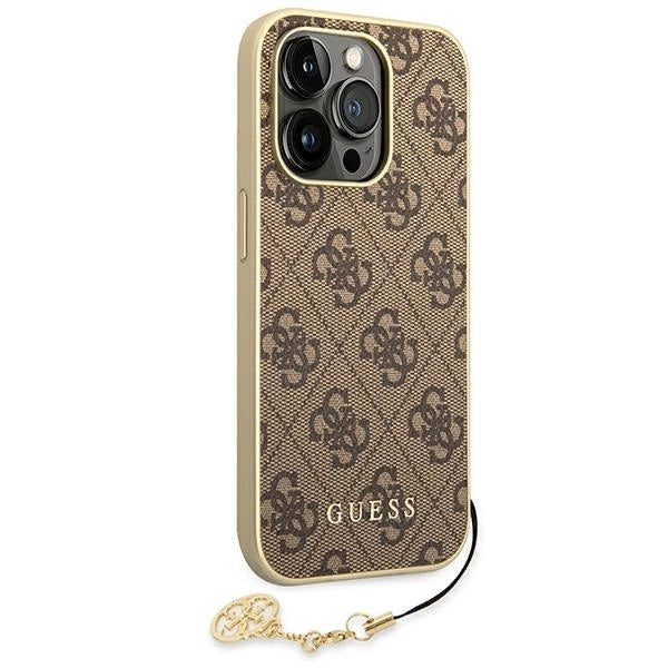 Guess GUHCP14LGF4GBR iPhone 14 Pro 6.1 &quot;brown / brown hardcase 4G Charms Collection_2