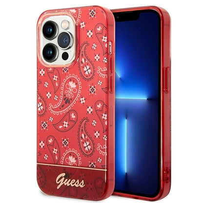 Guess GUHCP14LHGBNHR iPhone 14 Pro 6.1" red/red hardcase Bandana Paisley_0