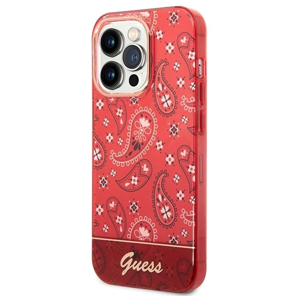 Guess GUHCP14LHGBNHR iPhone 14 Pro 6.1" red/red hardcase Bandana Paisley_1