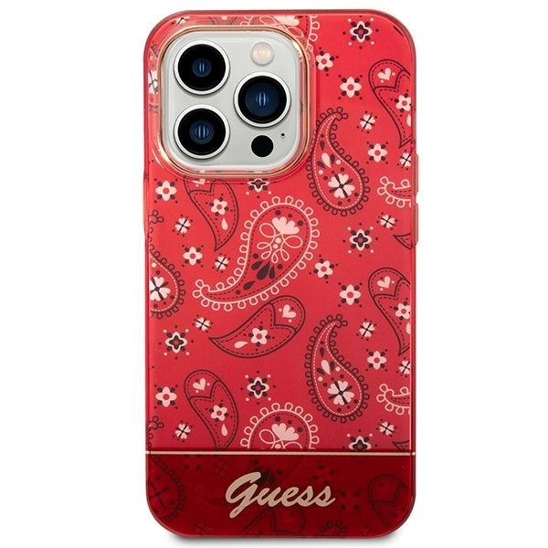 Guess GUHCP14LHGBNHR iPhone 14 Pro 6.1" red/red hardcase Bandana Paisley_2