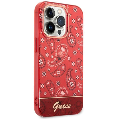 Guess GUHCP14LHGBNHR iPhone 14 Pro 6.1" red/red hardcase Bandana Paisley_3