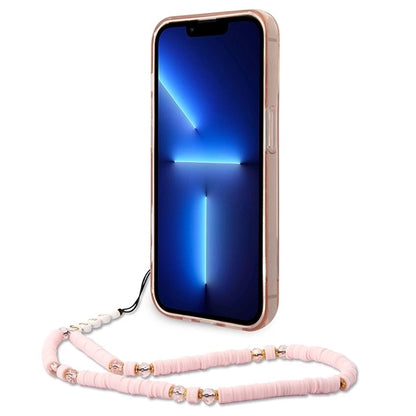 Guess GUHCP14LHGCOHP iPhone 14 Pro 6.1" pink/pink hardcase Translucent Pearl Strap_3