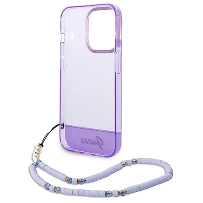 Guess GUHCP14LHGCOHU iPhone 14 Pro 6.1&quot; purple/purple hardcase Translucent Pearl Strap_5