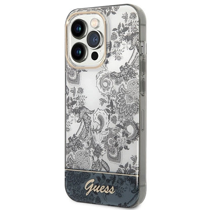Guess GUHCP14LHGPLHG iPhone 14 Pro 6.1" grey/grey hardcase Porcelain Collection_1