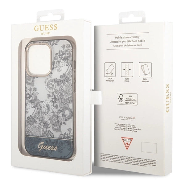 Guess GUHCP14LHGPLHG iPhone 14 Pro 6.1" grey/grey hardcase Porcelain Collection_7