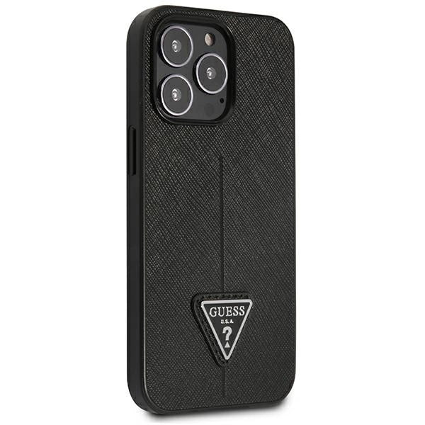 Guess GUHCP14LPSATLK iPhone 14 Pro 6.1" black/black hardcase SaffianoTriangle Logo_3